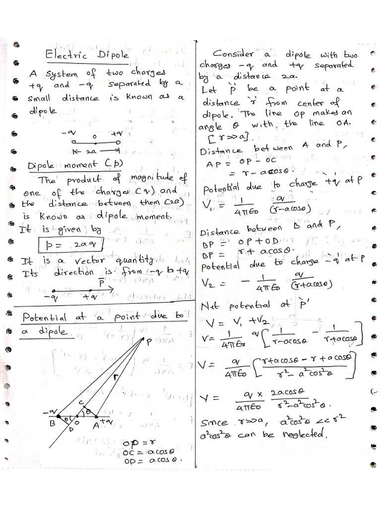 Electric Dipole | PDF