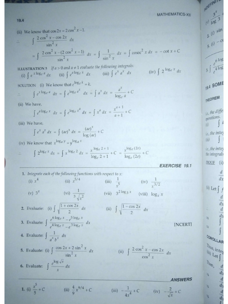 First Exercises Integrals | PDF