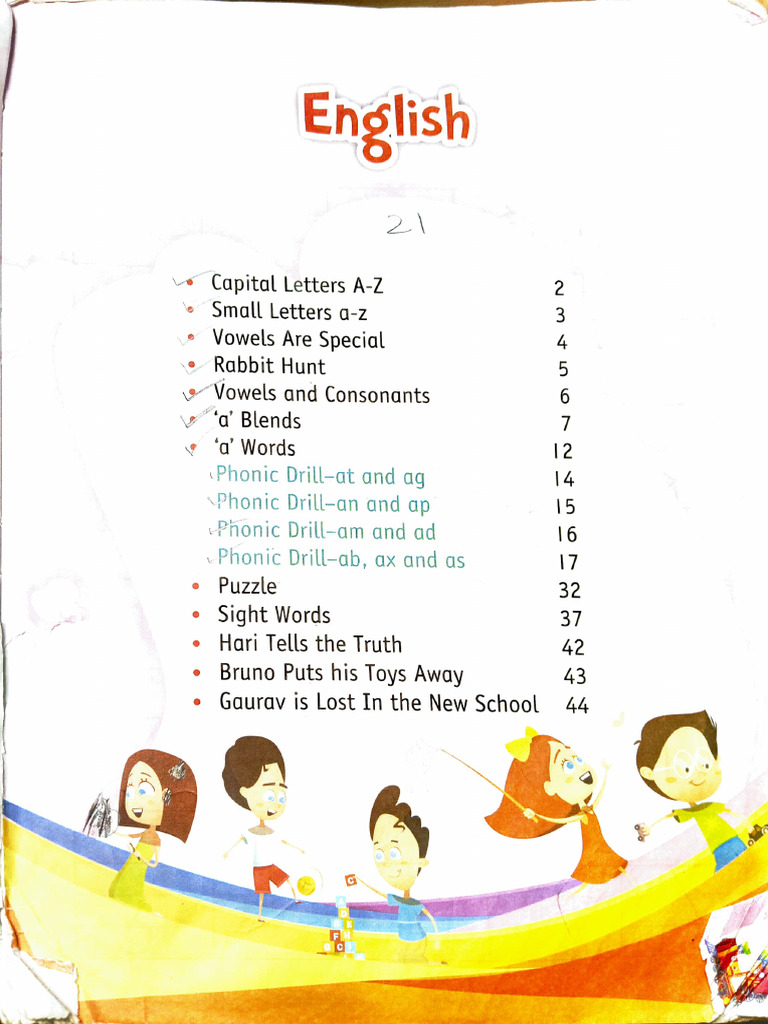 Book 1 Sr Kg English Pdf