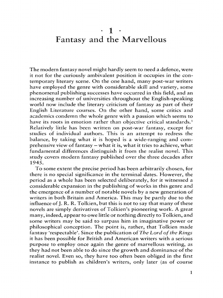 Modern Fantasy: Themes and Evolution | PDF | Fantasy | Reason