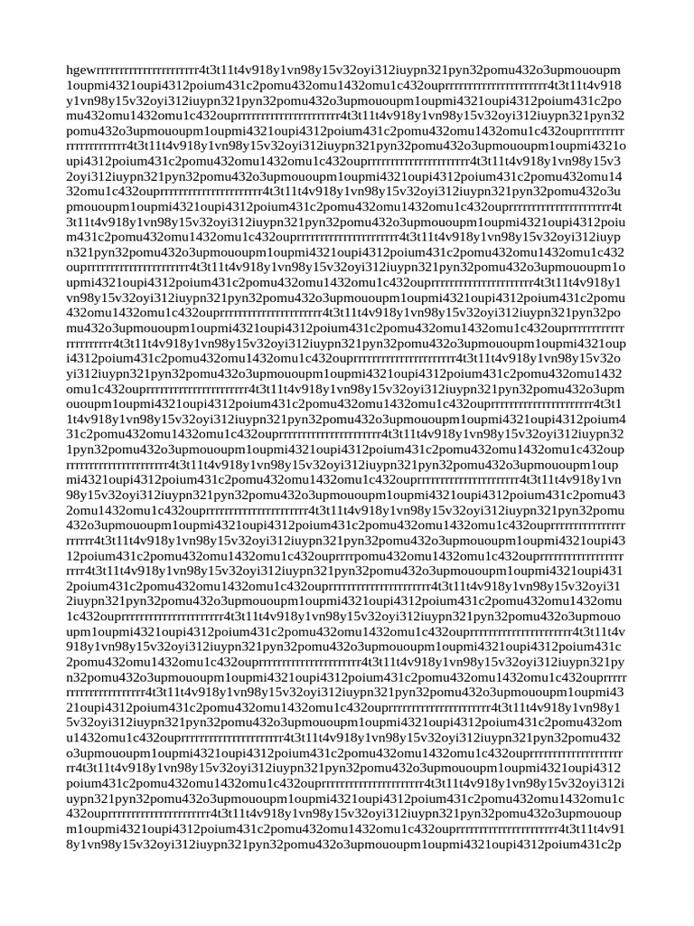 Random Character Sequence Analysis | PDF