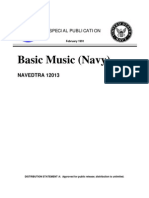 US Navy Course NAVEDTRA 12013 - Basic Music (Navy)