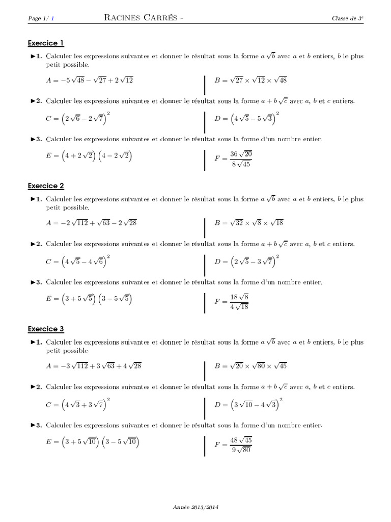 Exercices de pyromaths en 3e | PDF | Méthodes et références pédagogiques