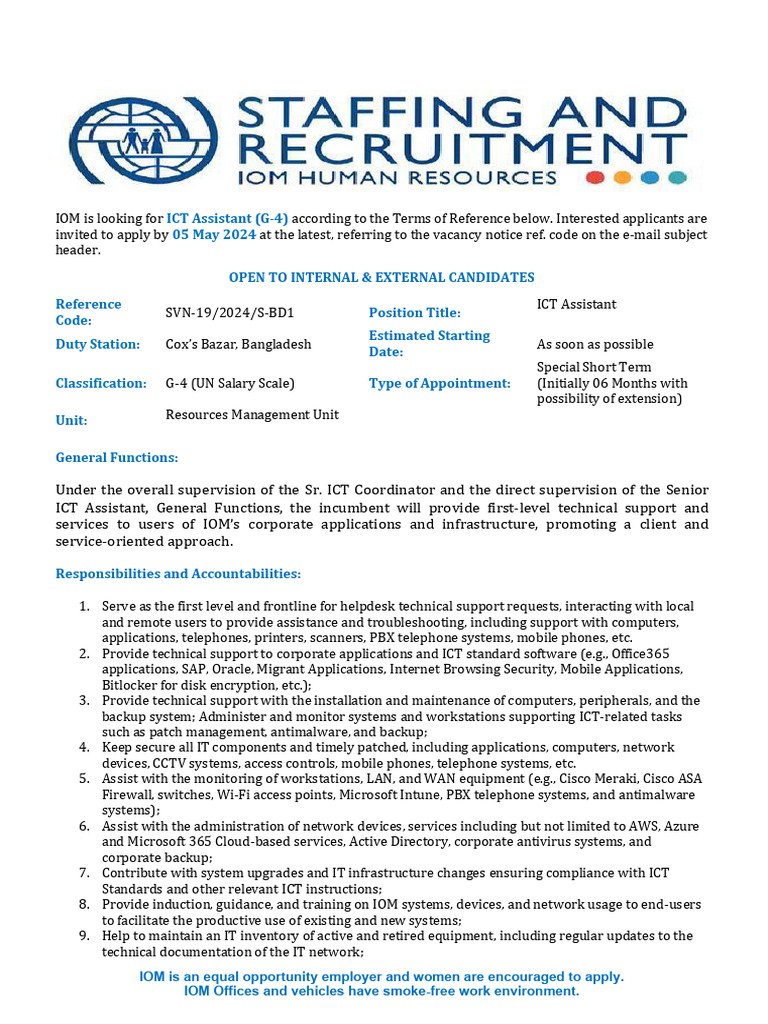 SVN 19 2024 S bd1 Ict Assistant G 4 - Final | PDF | Computer Network ...