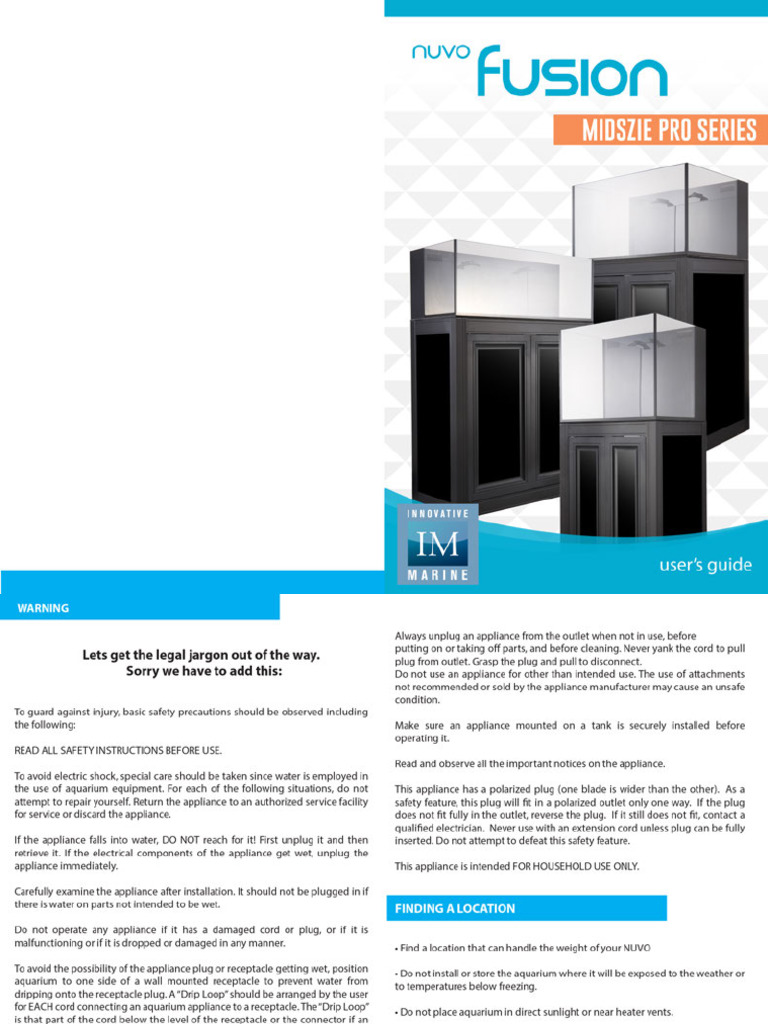 Nuvo Fusion Pro 30-50 Manual | PDF
