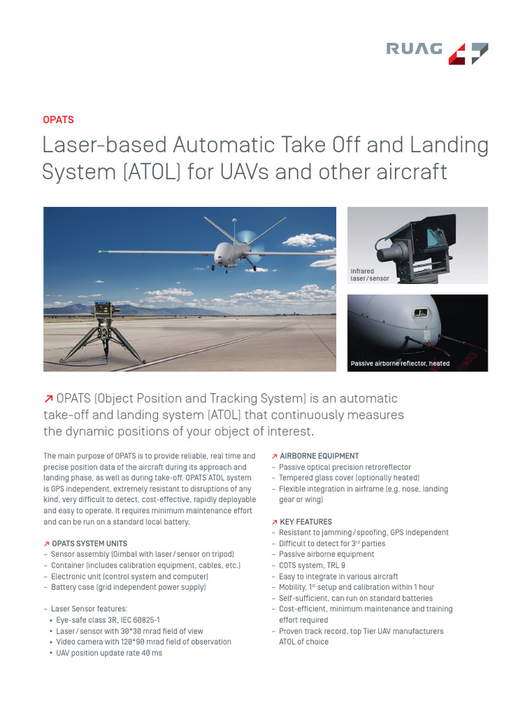 OPATS: Advanced UAV Landing System | PDF | Unmanned Aerial Vehicle ...