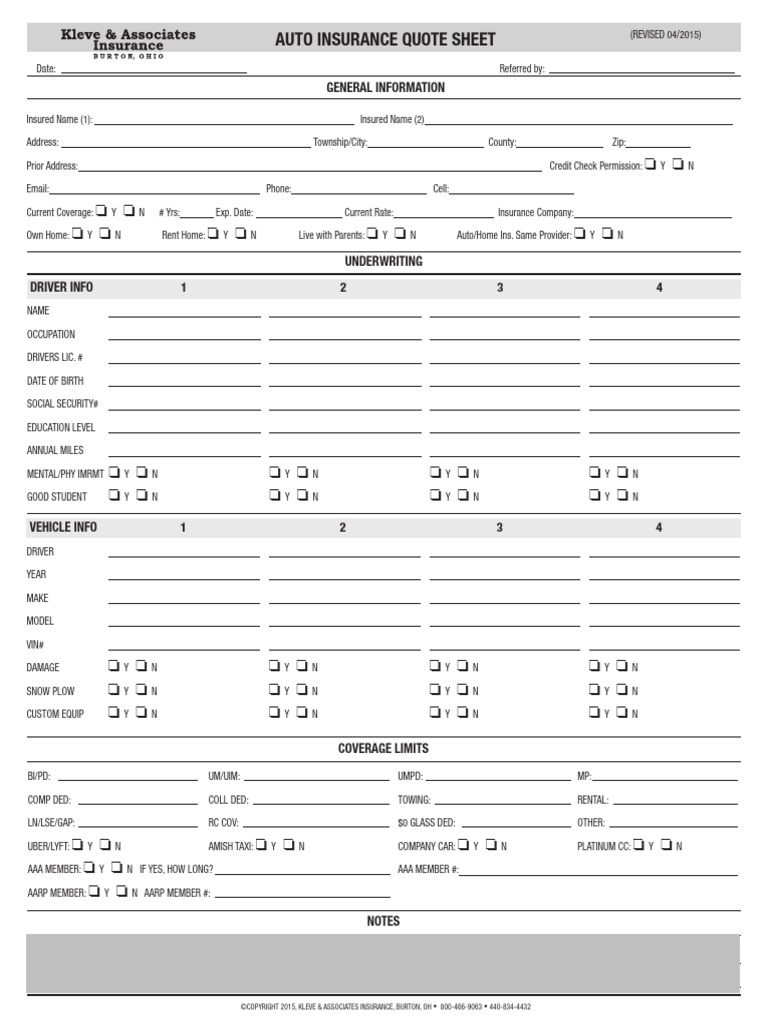 Auto Quote | PDF | Land Transport | Financial Risk