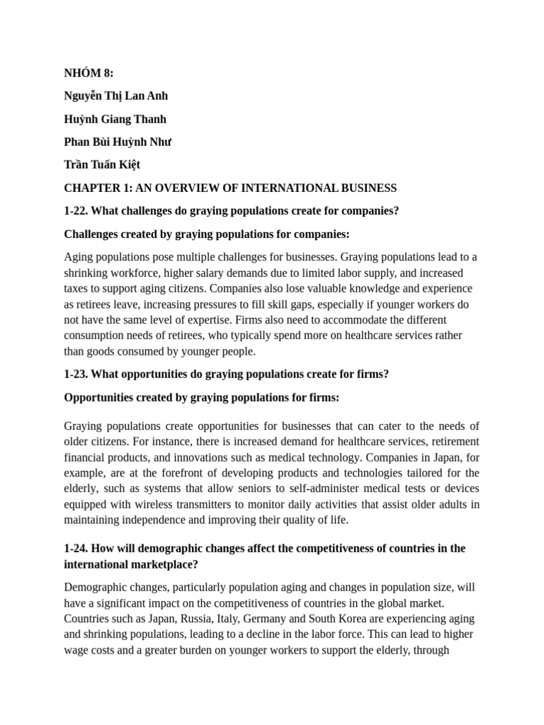 Impact Of Aging Populations On Business Pdf Economic Growth Workforce