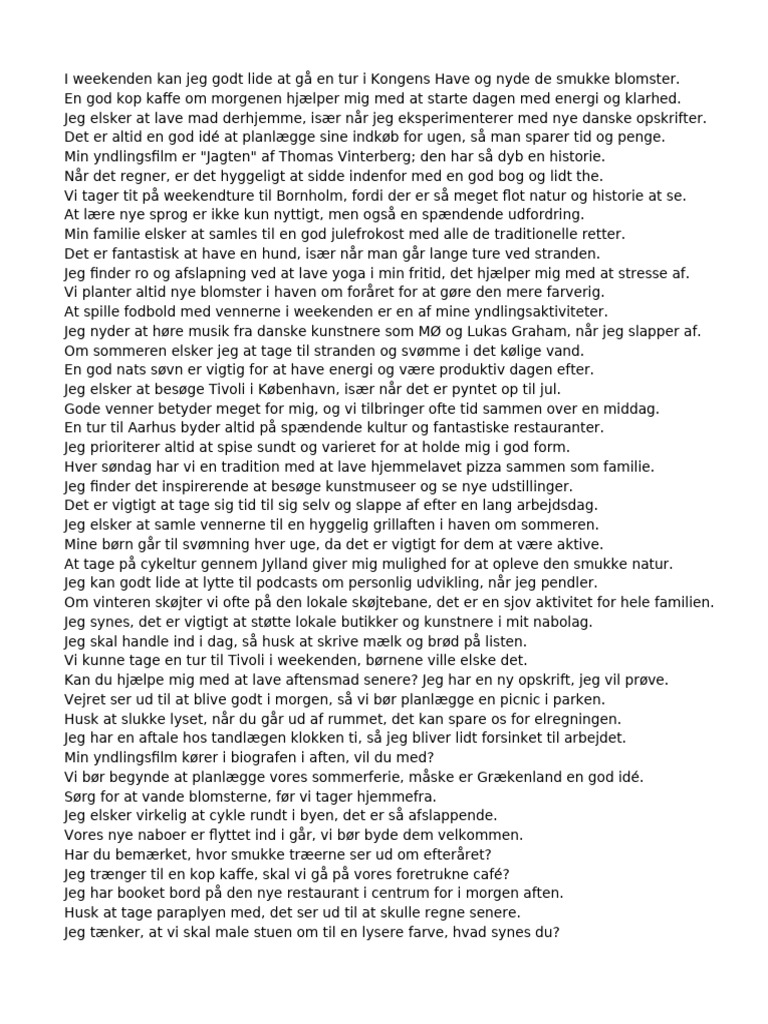Danish Sentances | PDF