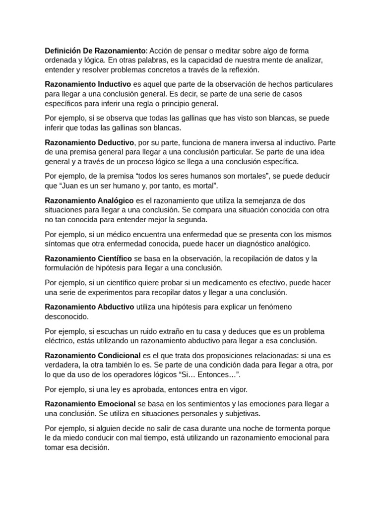 Silogismo Deductivo: Definición y Tipos | PDF | Razón | Razonamiento ...