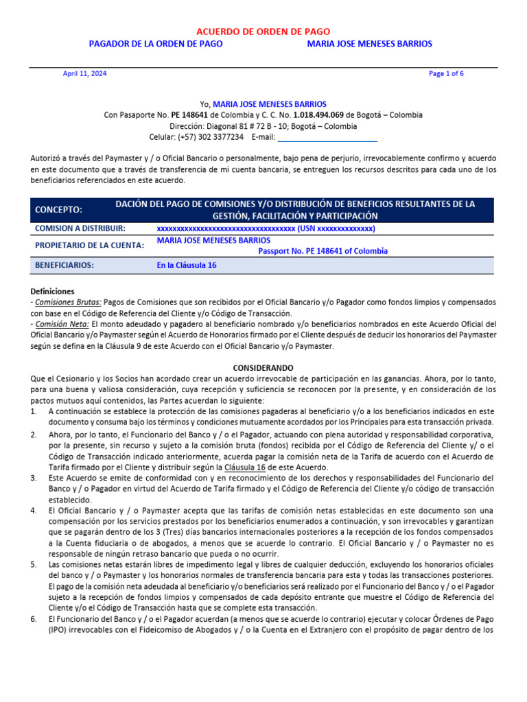 Formato IMPFA - Total - Maria Jose Meneses-1 | PDF | Bancos ...