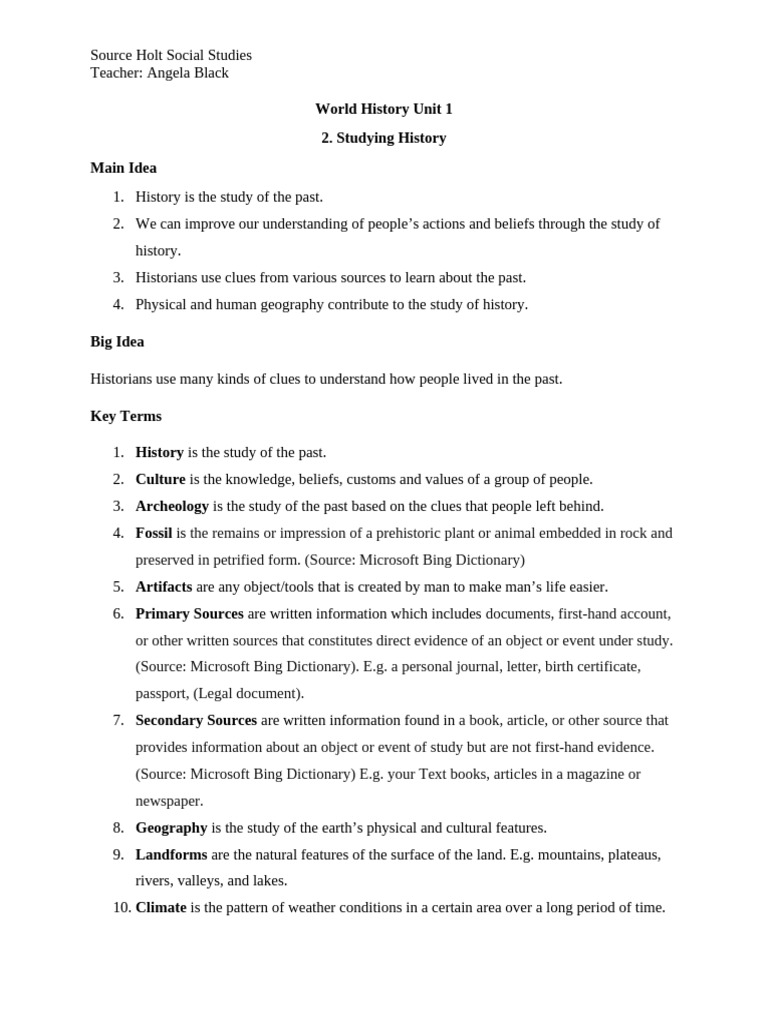 Intro to World History Basics | PDF | Social Science