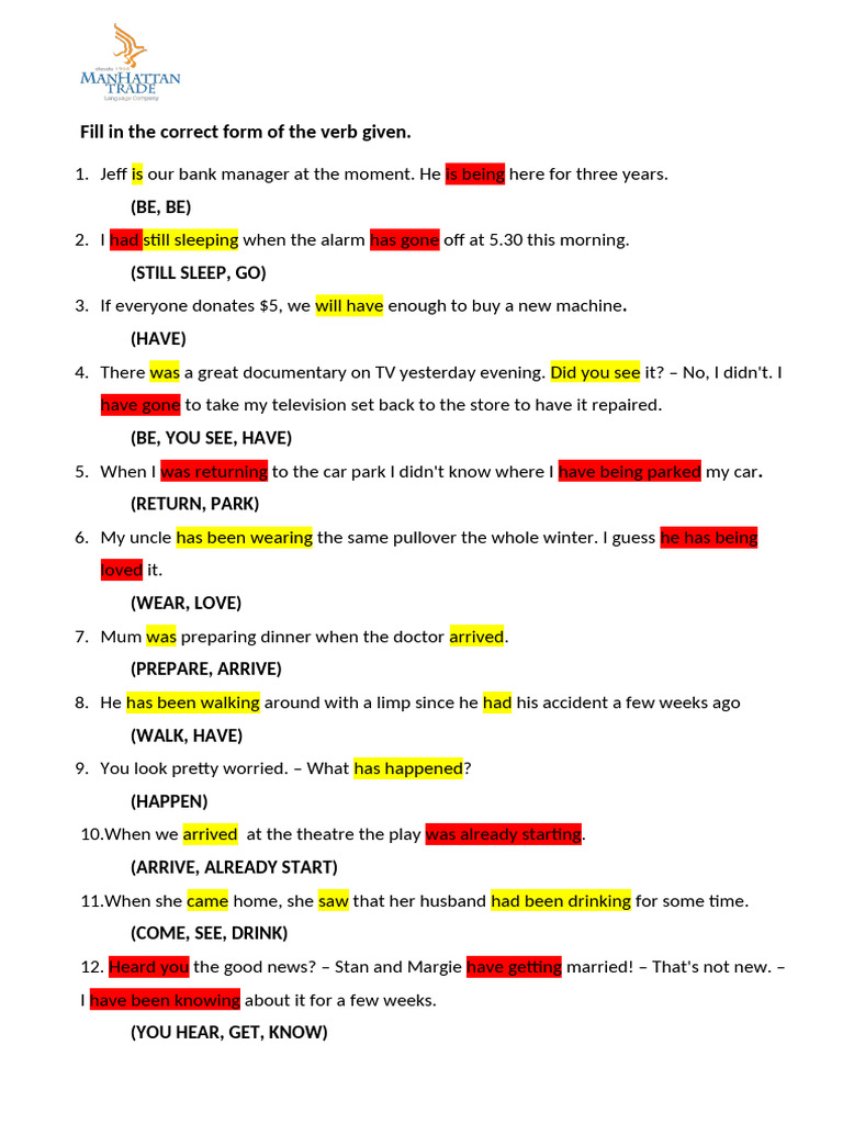Mixed Tenses Quiz