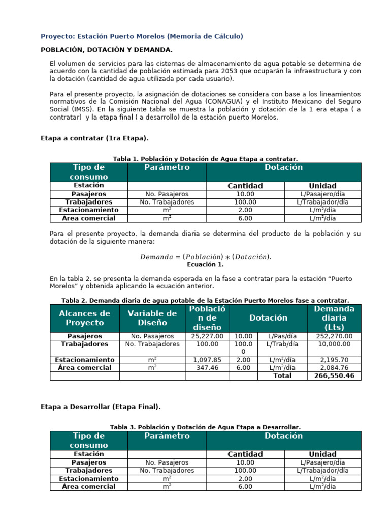 Demanda de Agua Potable T5 F2 | PDF | Tubería (transporte de fluidos ...