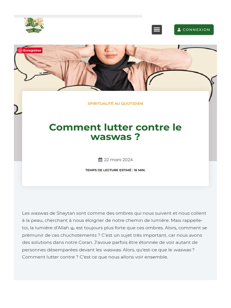 Le Waswas - en Finir Avec Ces Murmures de Shaytan ! - Coran de Mon Cœur ...