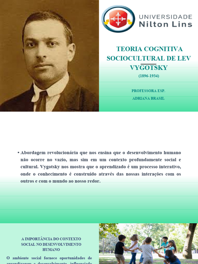 Teoria Cognitiva Sociocultural de Vygotsky | PDF | Aprendizado | Evolução