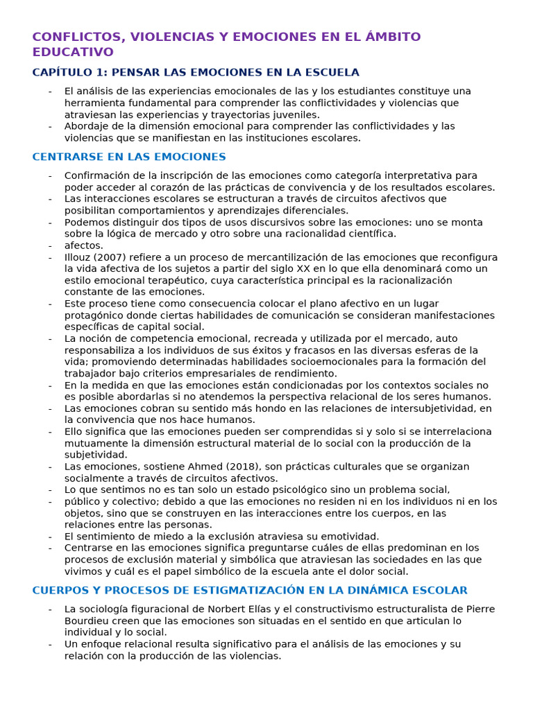 Emociones y Violencias en la Escuela | PDF | Las emociones | Discriminación