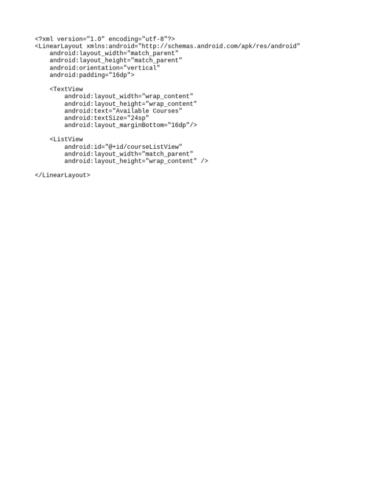 Activity Main Layout | PDF