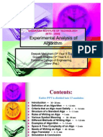 Experimental Analysis of Algorithm
