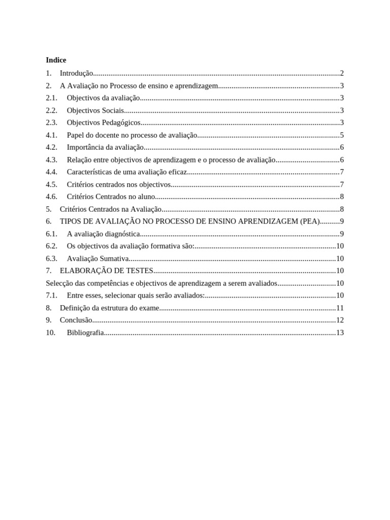 A Avaliação No Processo de Ensino e Aprendizagem | PDF | Aprendizado ...