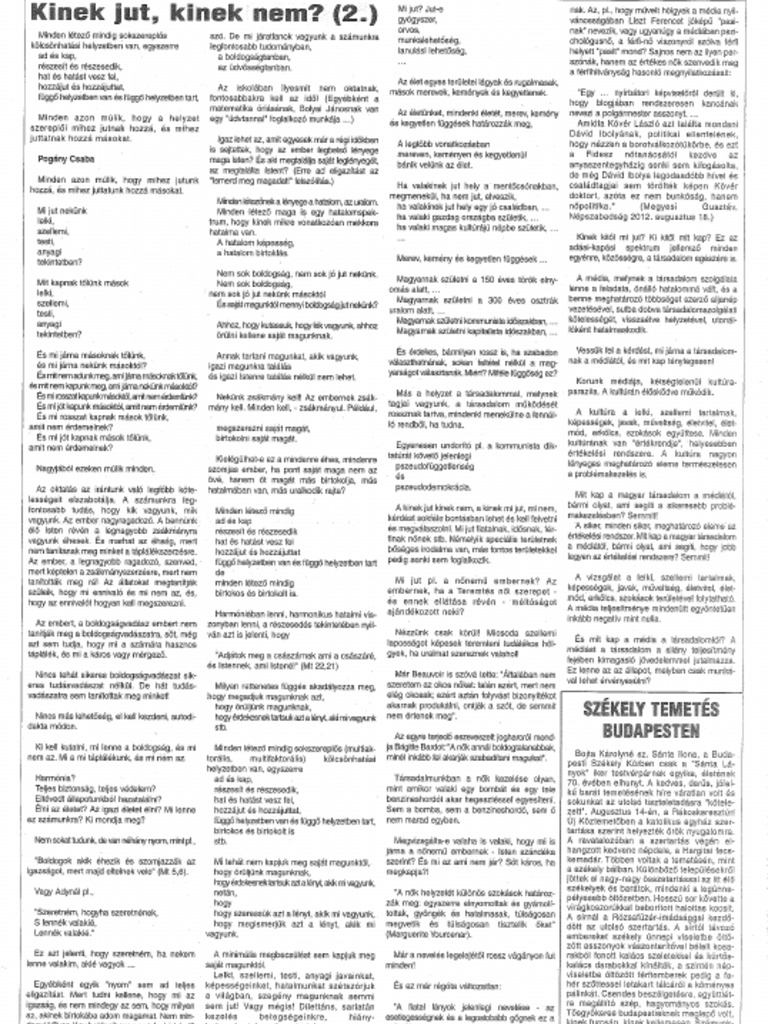Kinek Jut, Kinek Nem 2. | PDF