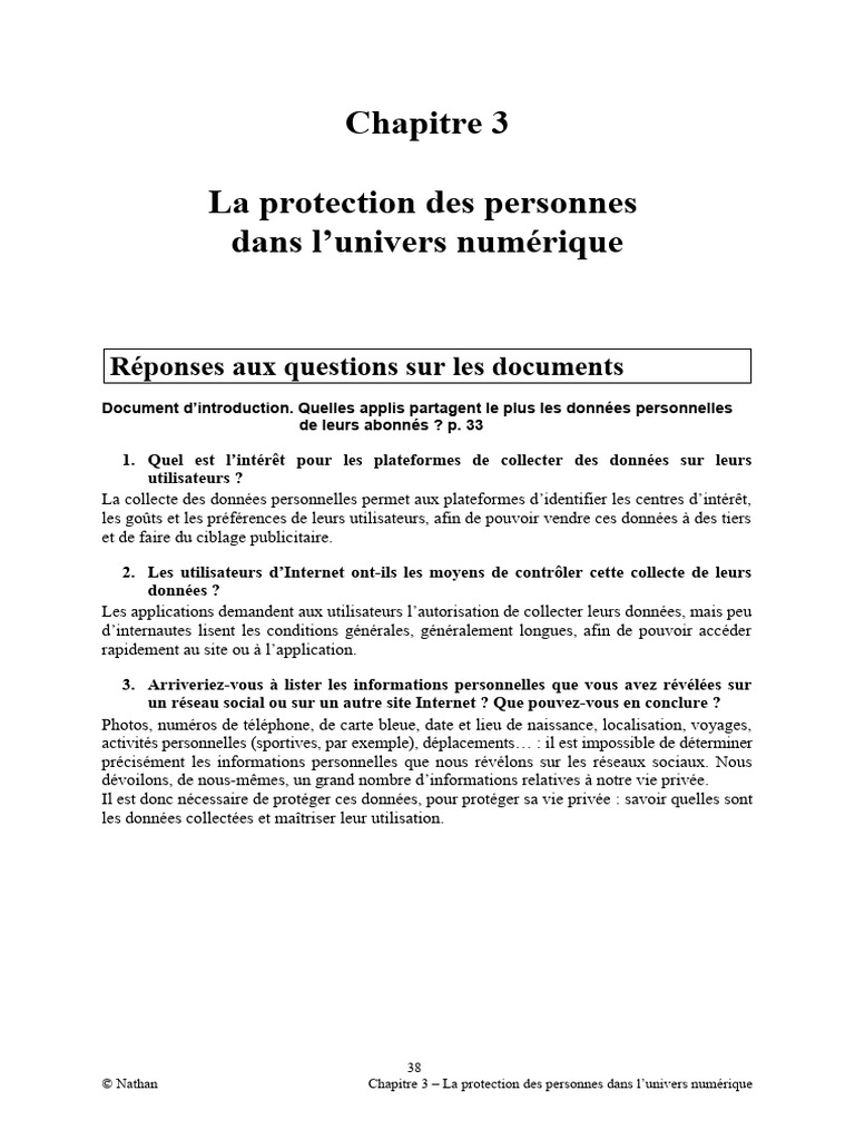 Protection des données personnelles en ligne | PDF | Vie privée et ...