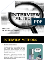 Interview Methods - Dr. Nitin
