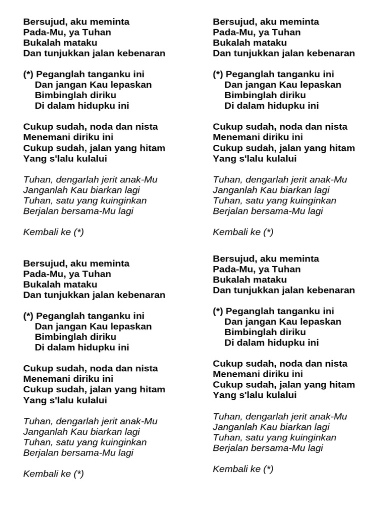 Tuhan Dengar Jerit AnakMu | PDF