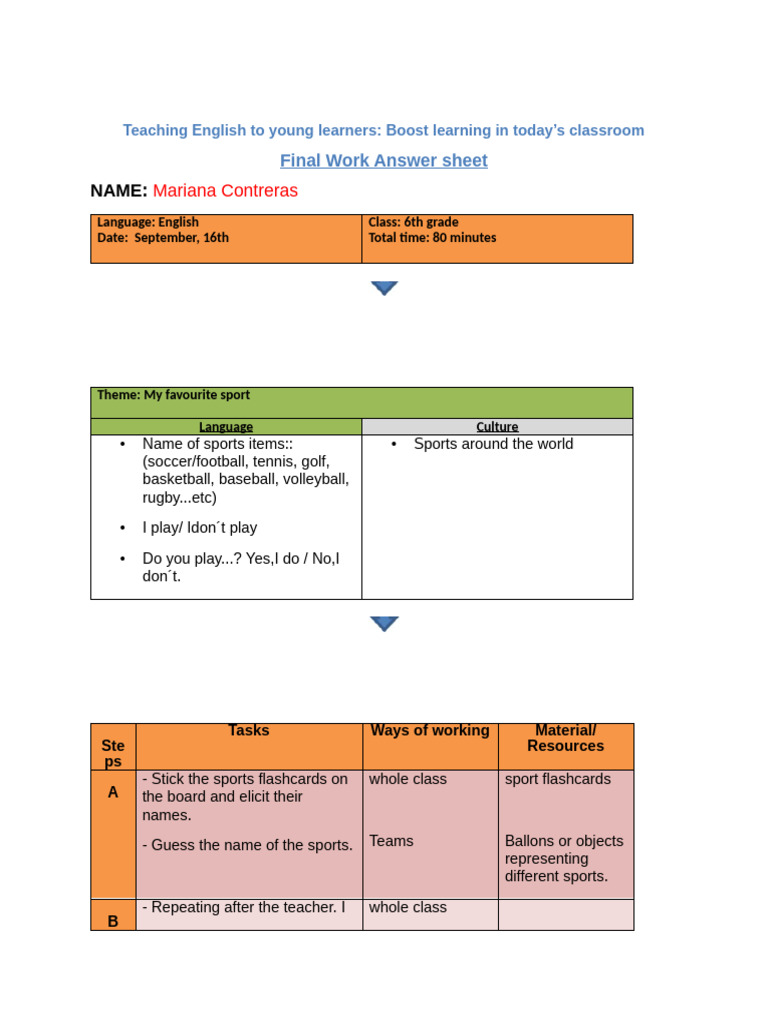 Final Work template | PDF | Learning | Physical Education