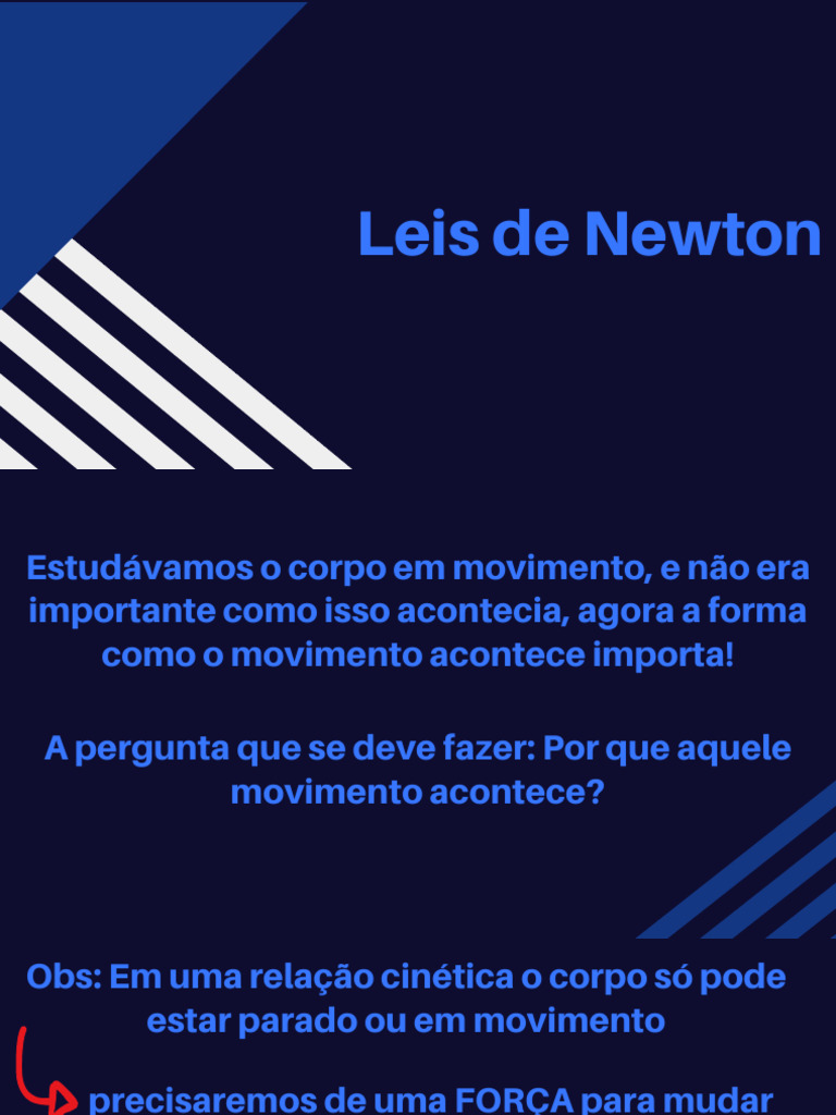 LEIS DE NEWTON | PDF | Força | Leis do Movimento de Newton