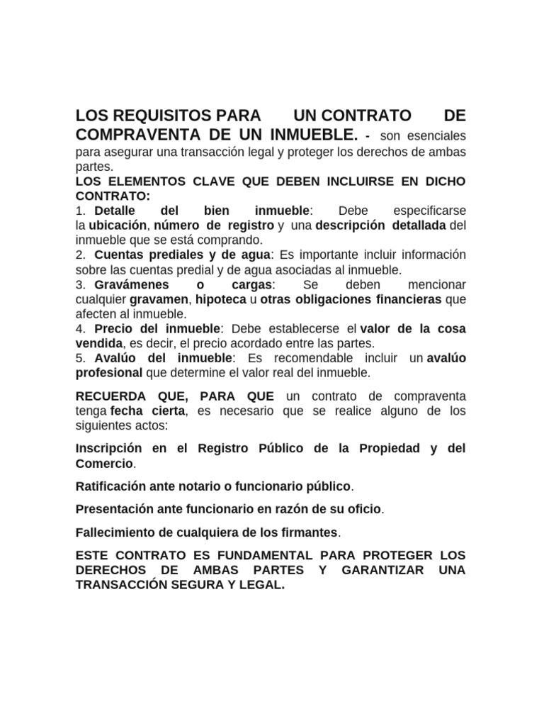 Los Requisitos Para Venta De Inmueble Pdf Impuesto Sobre La Renta