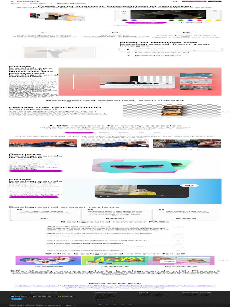 Free Background Remover Remove Bg In 3 Seconds Picsart Pdf Software