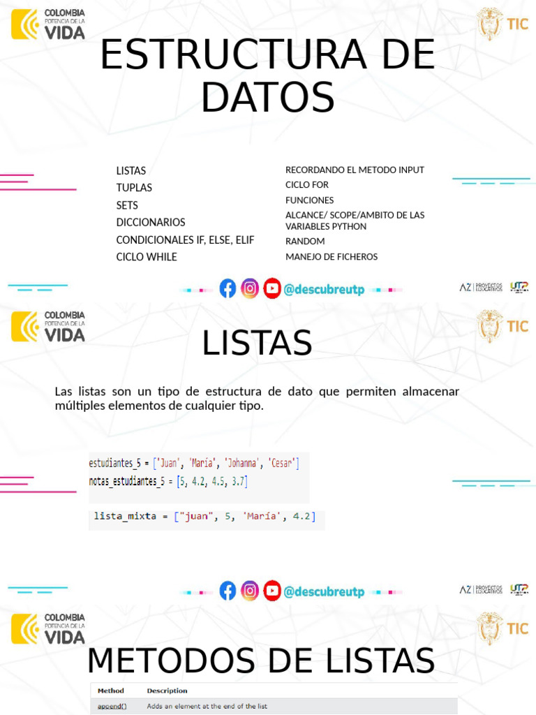 Estructura de Datos | PDF | Python (lenguaje de programación ...