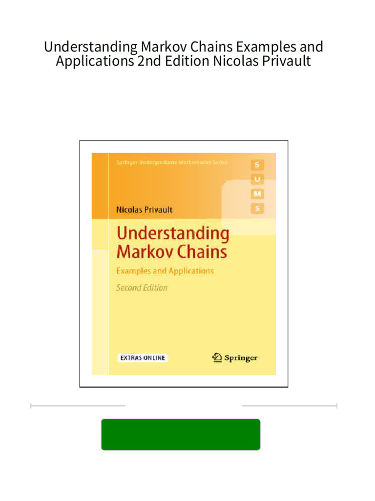 [FREE PDF sample] Understanding Markov Chains Examples and Applications