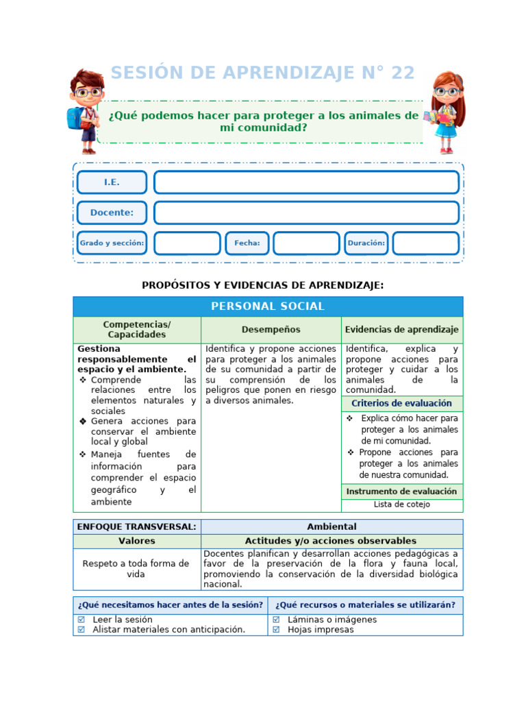 Sesión de Aprendizaje N4 | PDF | Aprendizaje | Evaluación