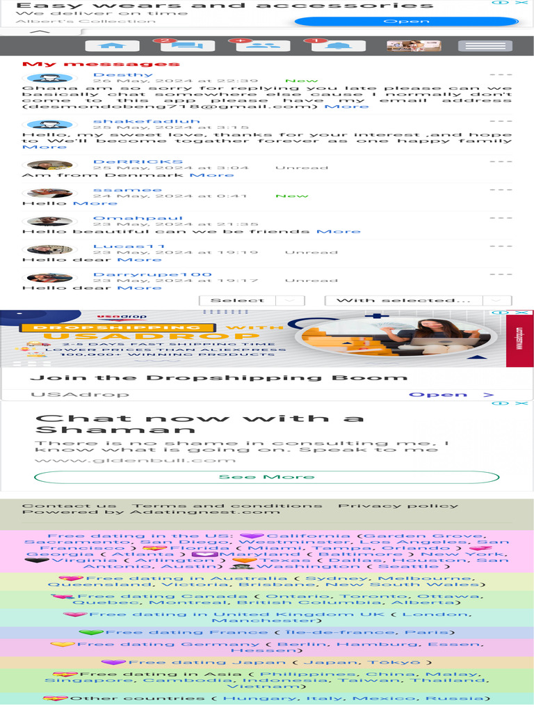Free Dating Options Worldwide Guide | PDF