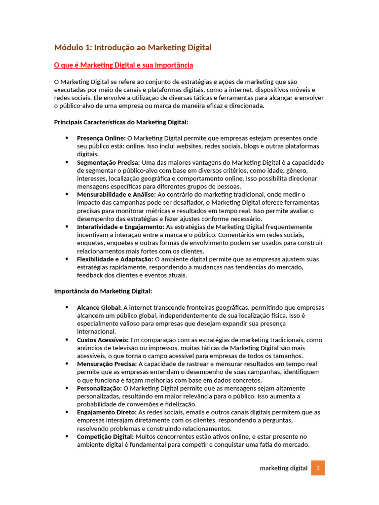 Introdução ao Marketing Digital Eficaz | PDF | SEO | Marketing