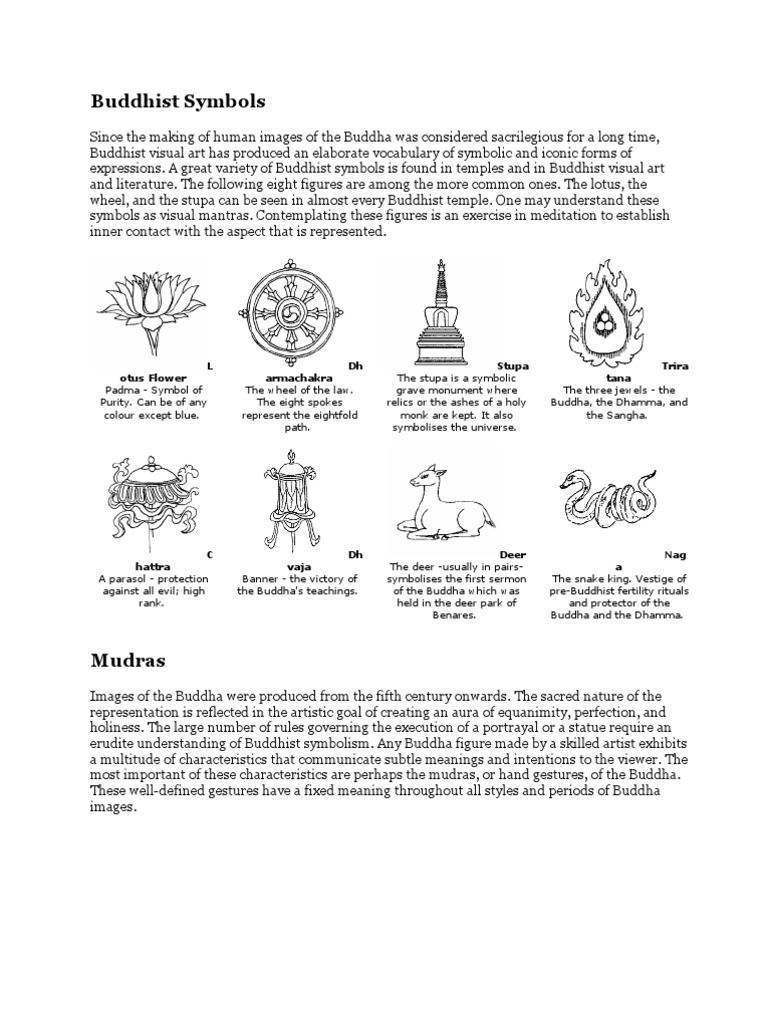 Buddhist Symbols | PDF | Gautama Buddha | Indian Religions