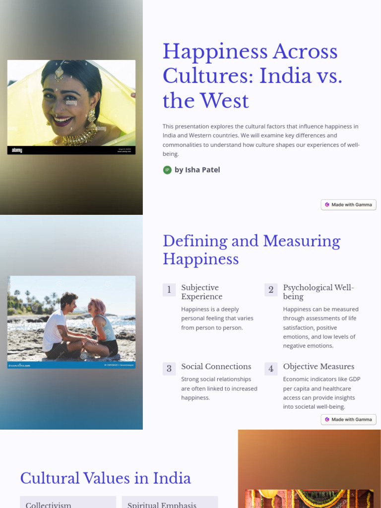 Happiness in India vs. the West | PDF | Happiness | Individualism