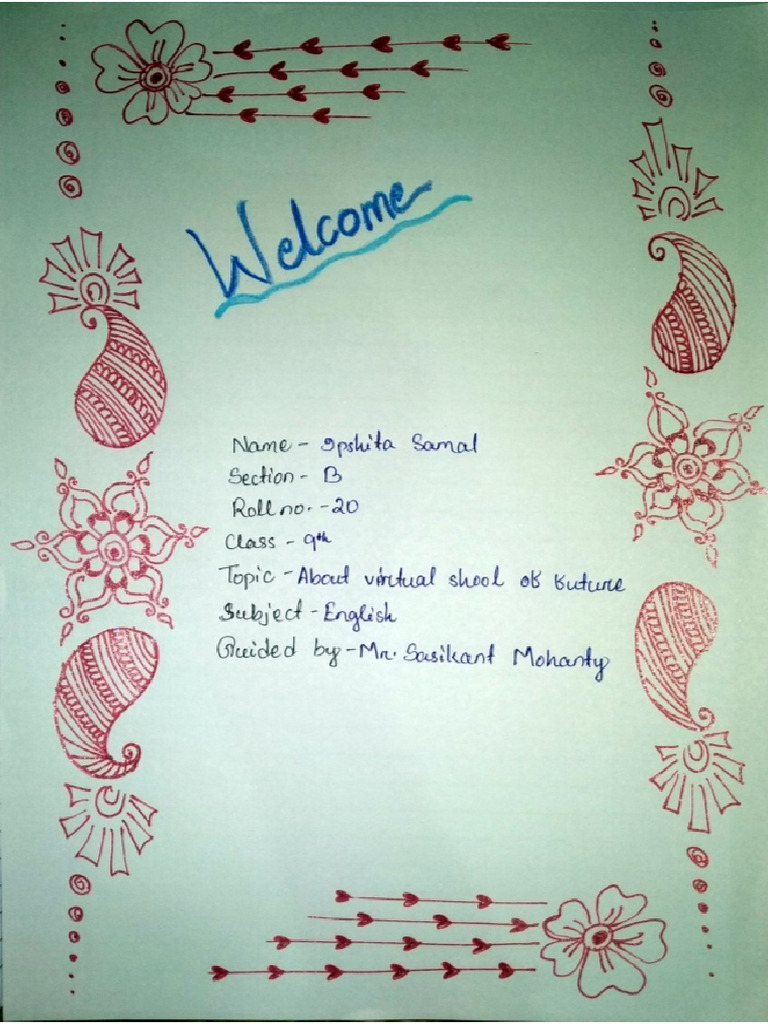 Virtual Classroom Art Integrated Project | PDF