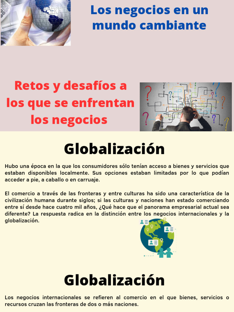 Retos de Negocios en la Globalización | PDF | Business | Exportaciones