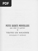 Petits Secrets Merveilleux Pour Aider a La Guerison de Toutes Les Maladies Physiques Et Morales