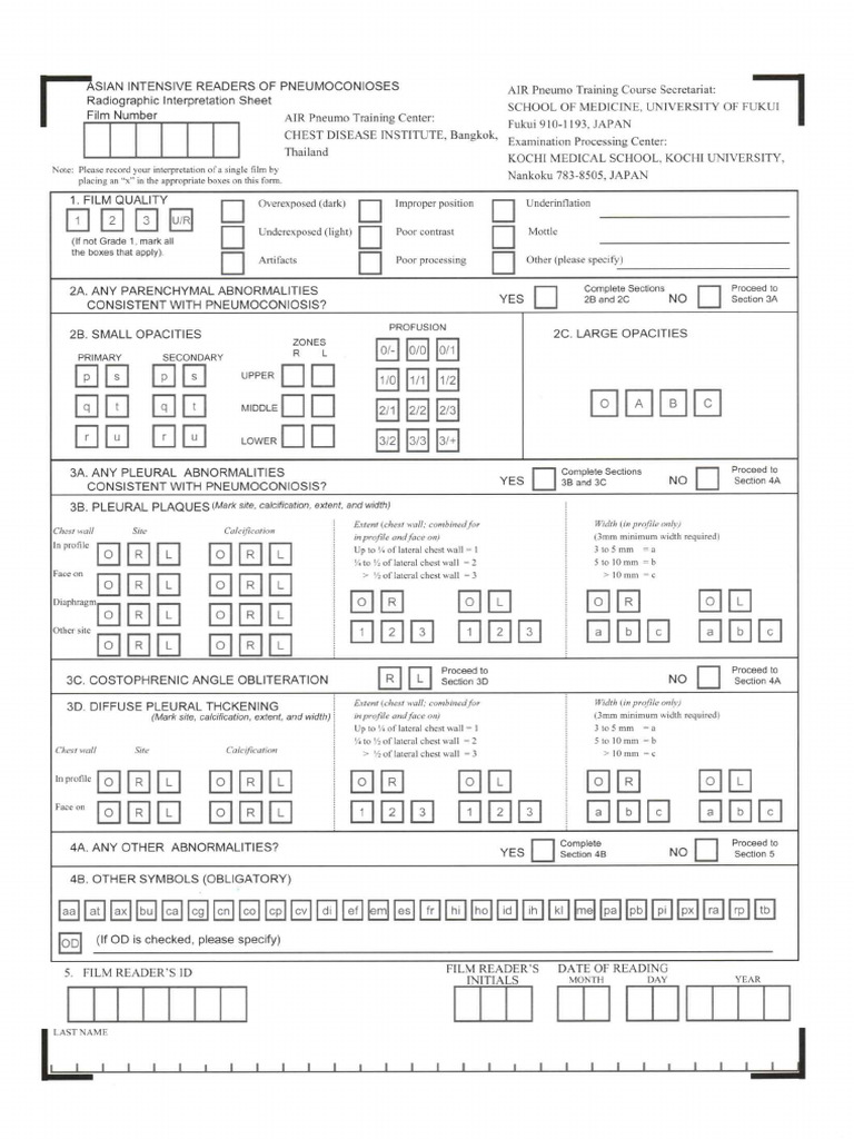 Radiographic Interpretation Sheet Pdf