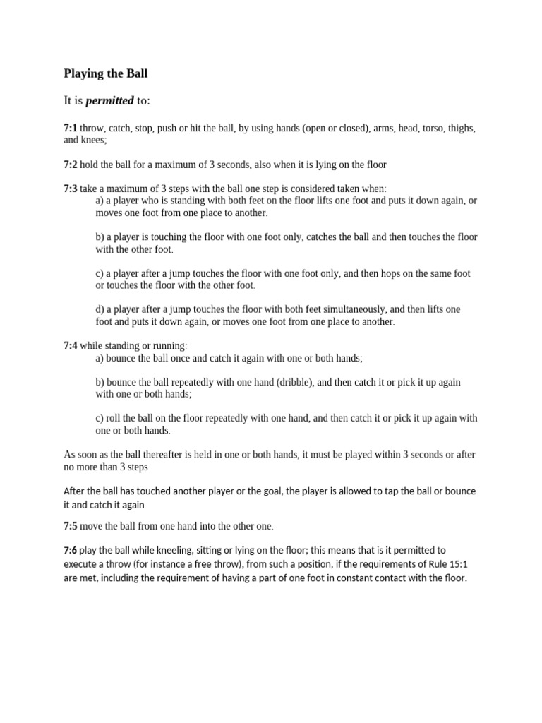 Playing The Ball | PDF | Ball Games | Team Sports