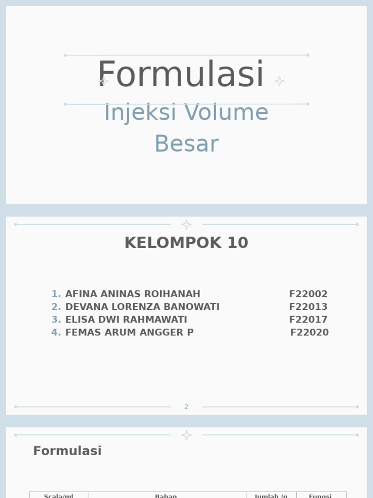Formulasi Injeksi Volume Besar K10 | PDF