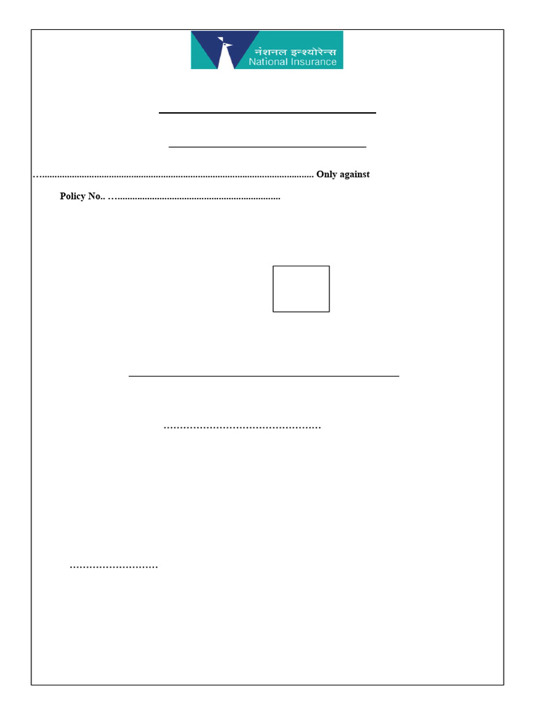 Motor Claim Satisfaction Note - National Insurance | PDF | Law