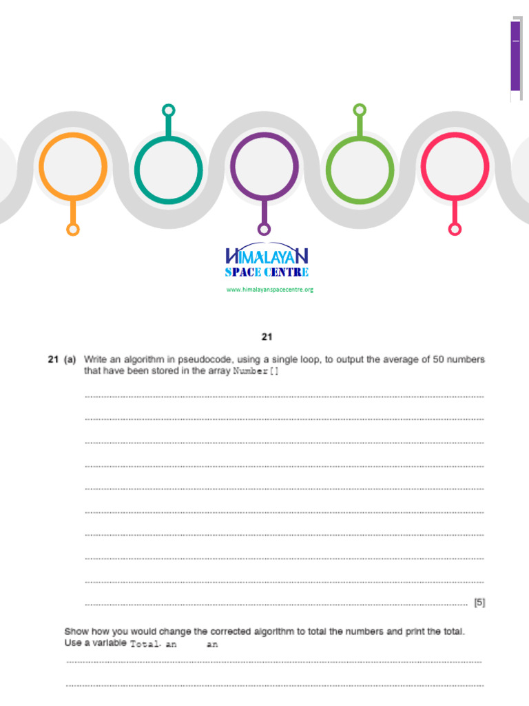OL Paper 02 - Wrkshop 03 - PB21 - PB30 - Array | PDF | Algorithms ...