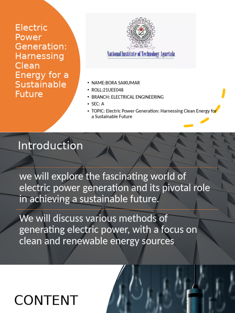 Clean Energy for Sustainable Power Generation | PDF | Renewable Energy ...