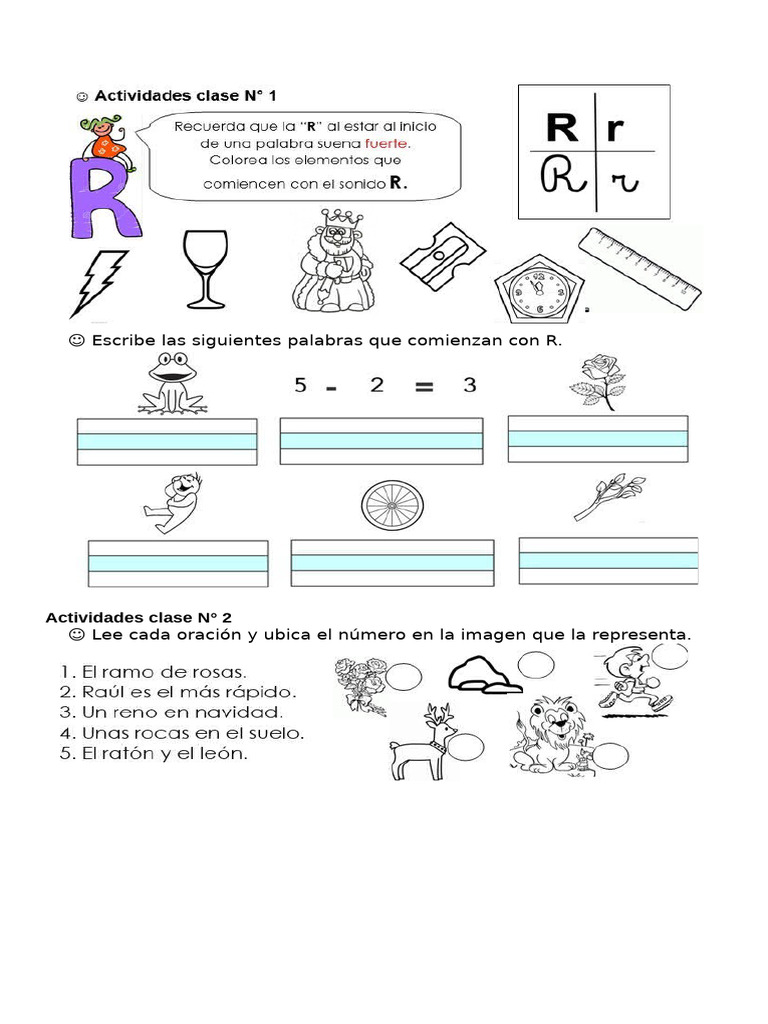 Actividades educativas con la letra R | PDF | Artes del Lenguaje y ...