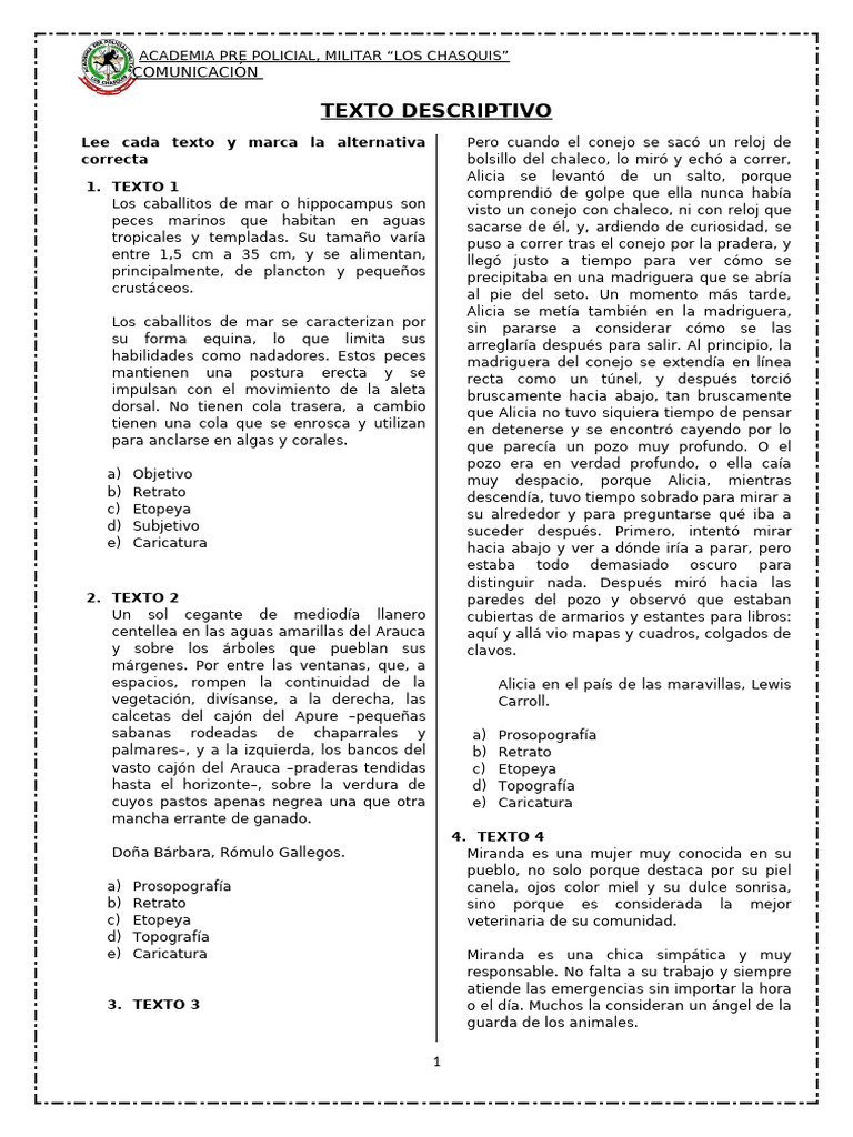 Ejemplos de Textos Descriptivos | PDF | Refrigerador